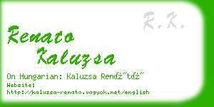 renato kaluzsa business card